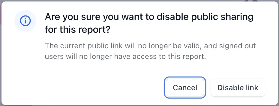 Disable public link