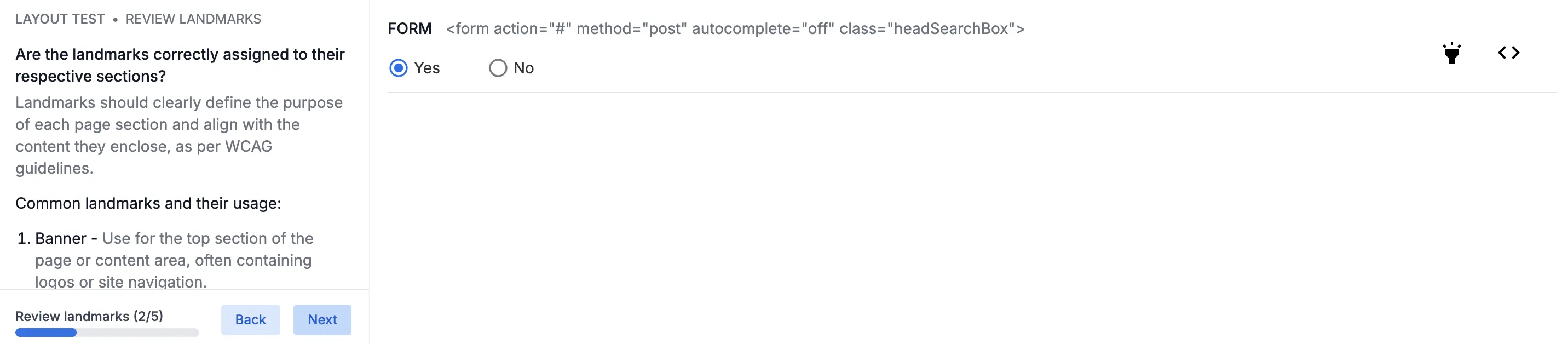 Select fields that need to be tested