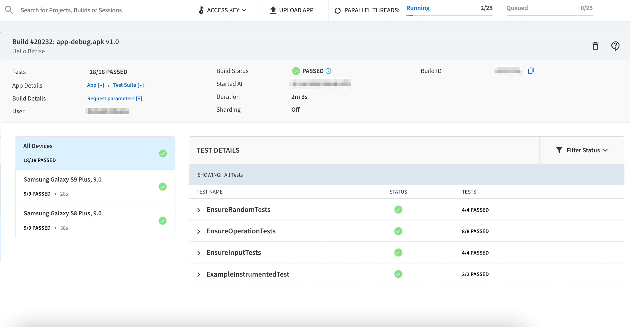 View results in BrowserStack