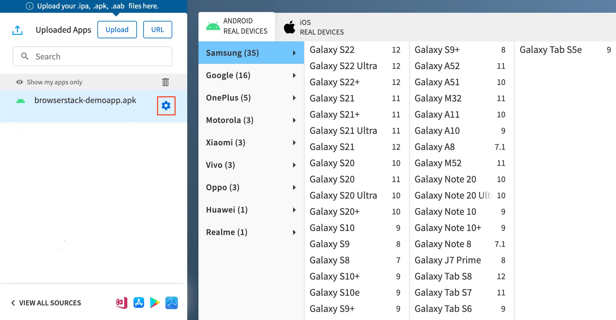 Click the Configuration icon