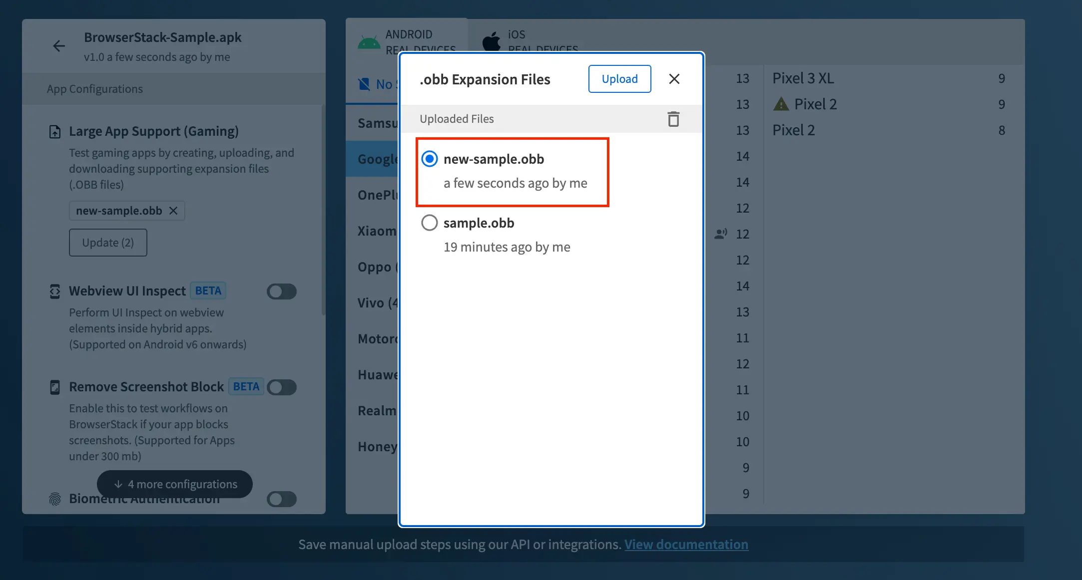 New obb file