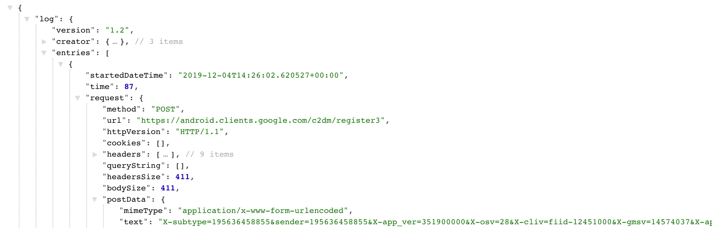Sample Network Logs output