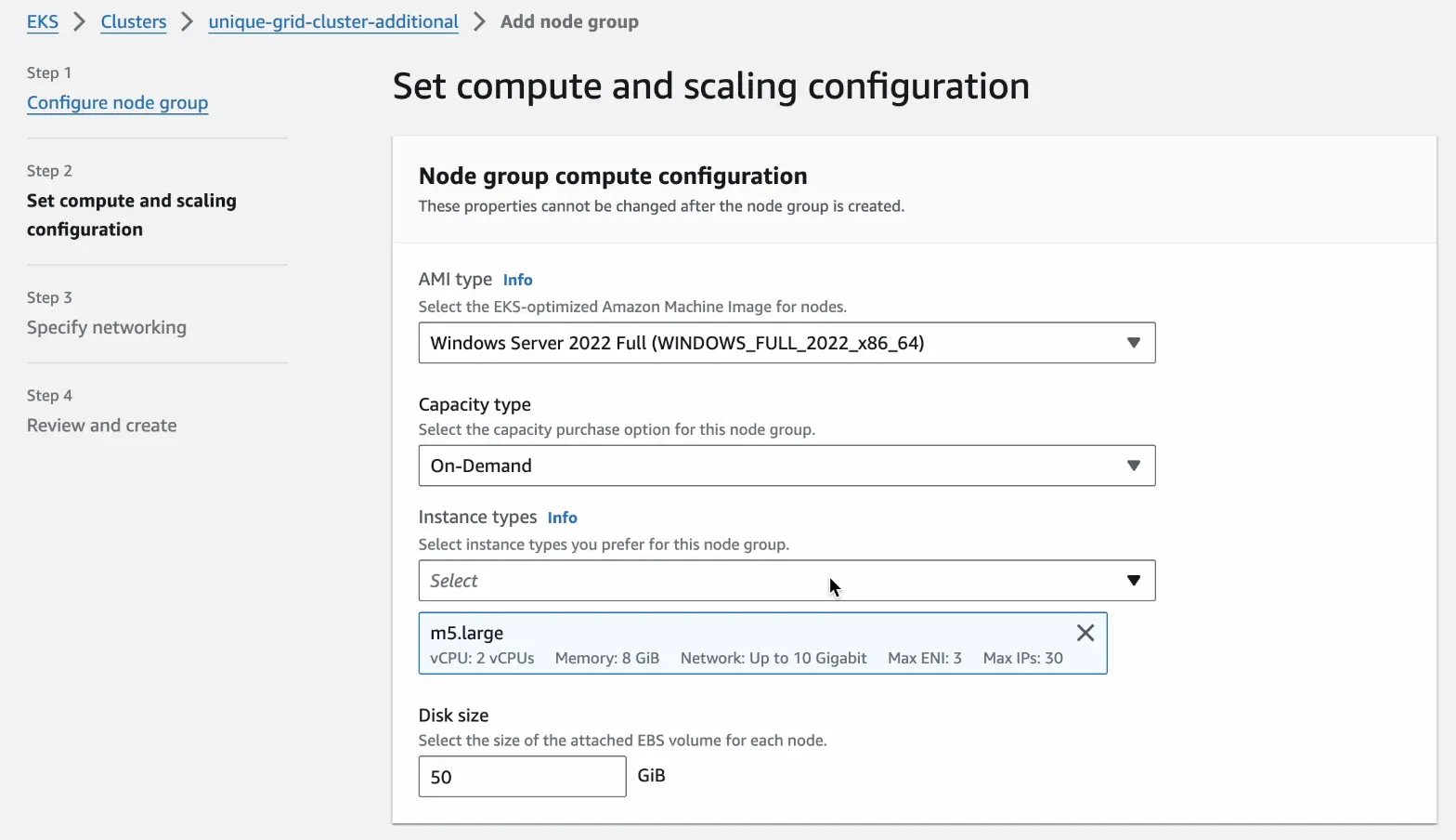 Configure AMI type