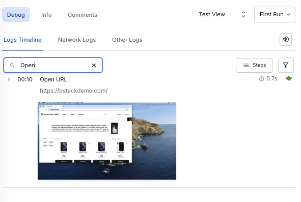 Search text logs