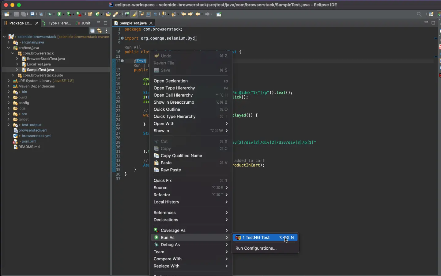 Eclipse IDE Configuration