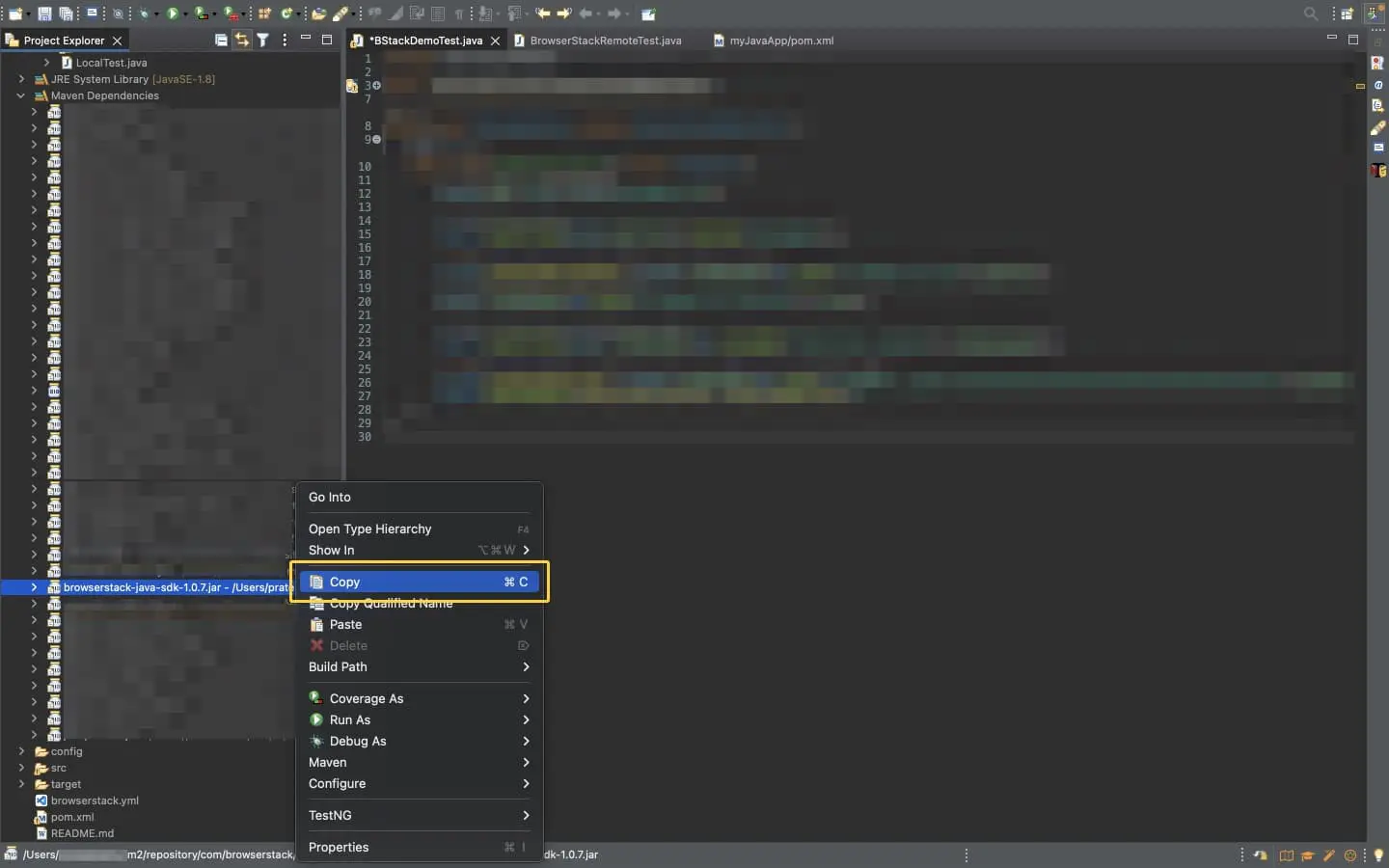 Eclipse IDE Configuration