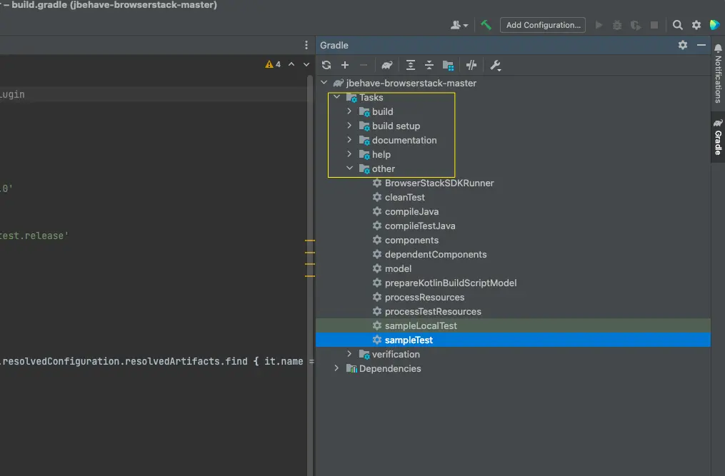IntelliJ IDE Configuration Gradle