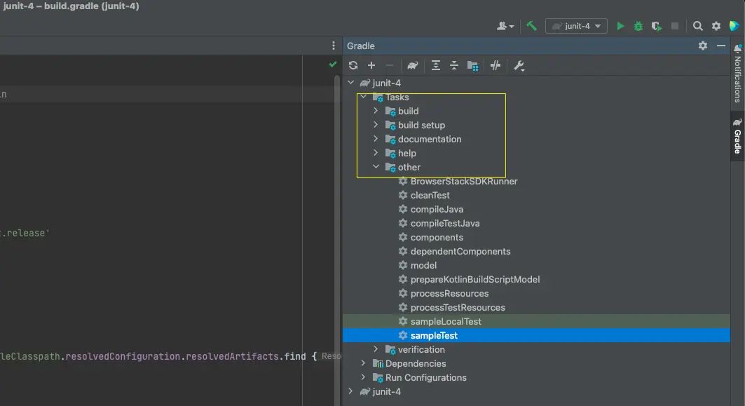 IntelliJ IDE Configuration Gradle