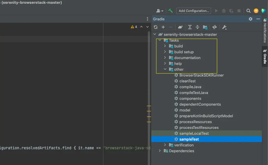 IntelliJ IDE Configuration Gradle