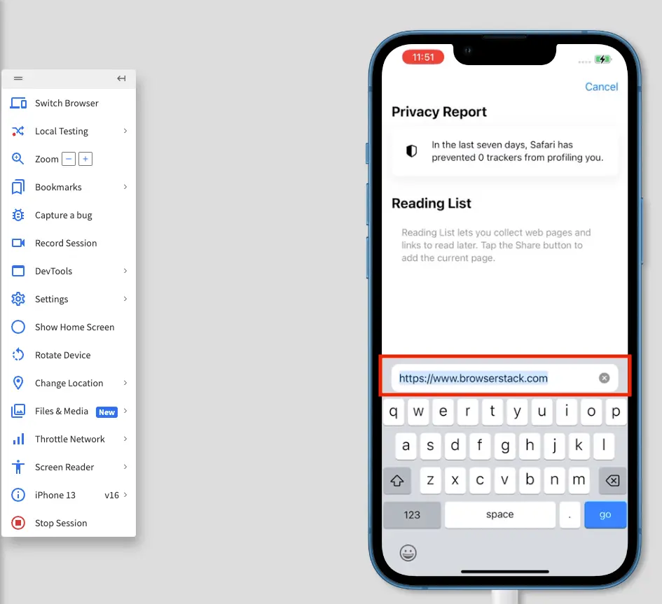 Runing the bookmark URL in the Bookmark menu