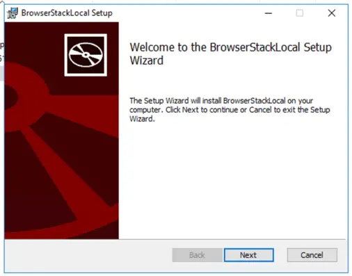 Local Welcome screen