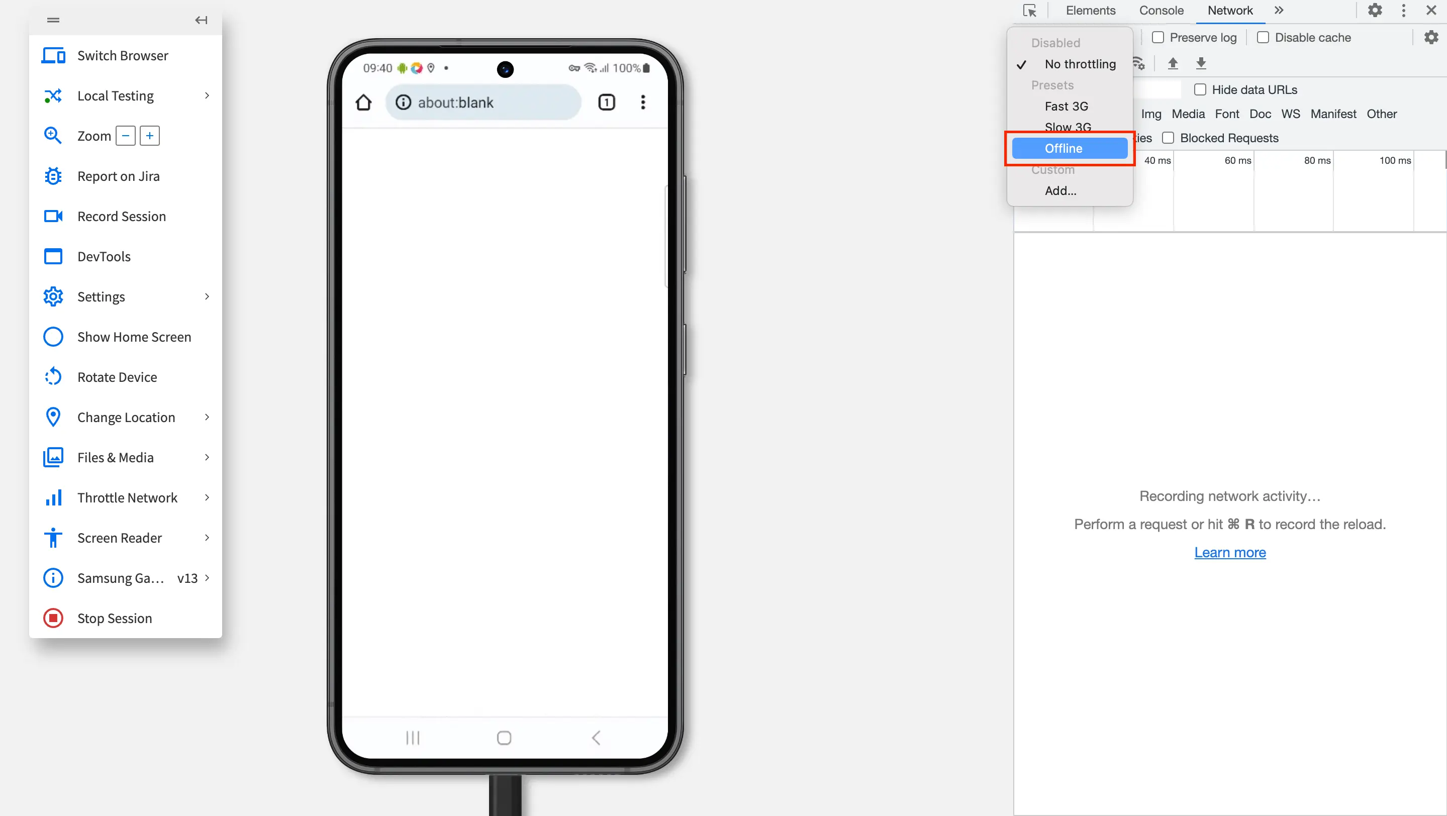 Android offline mode