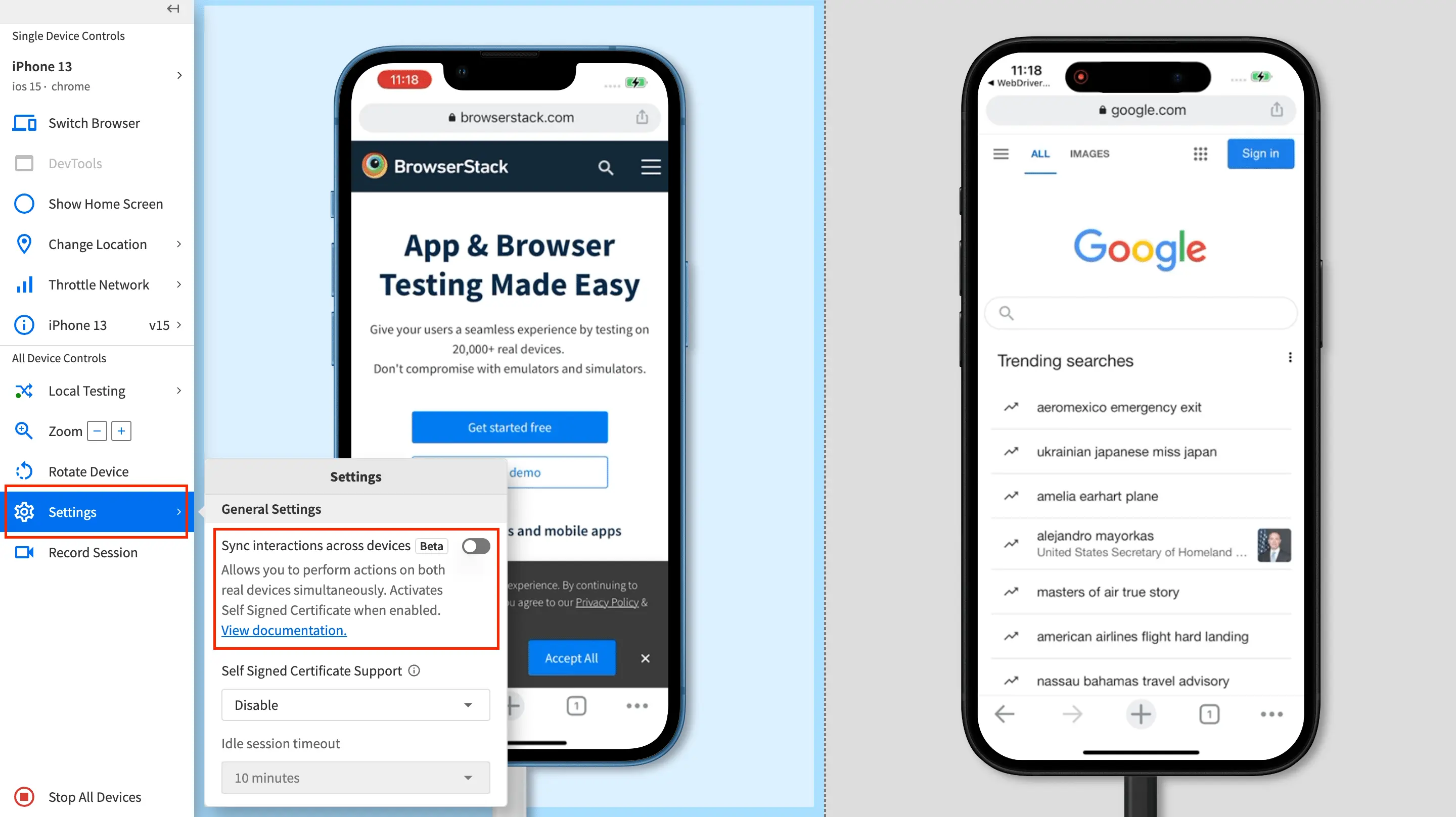 Enable interaction sync