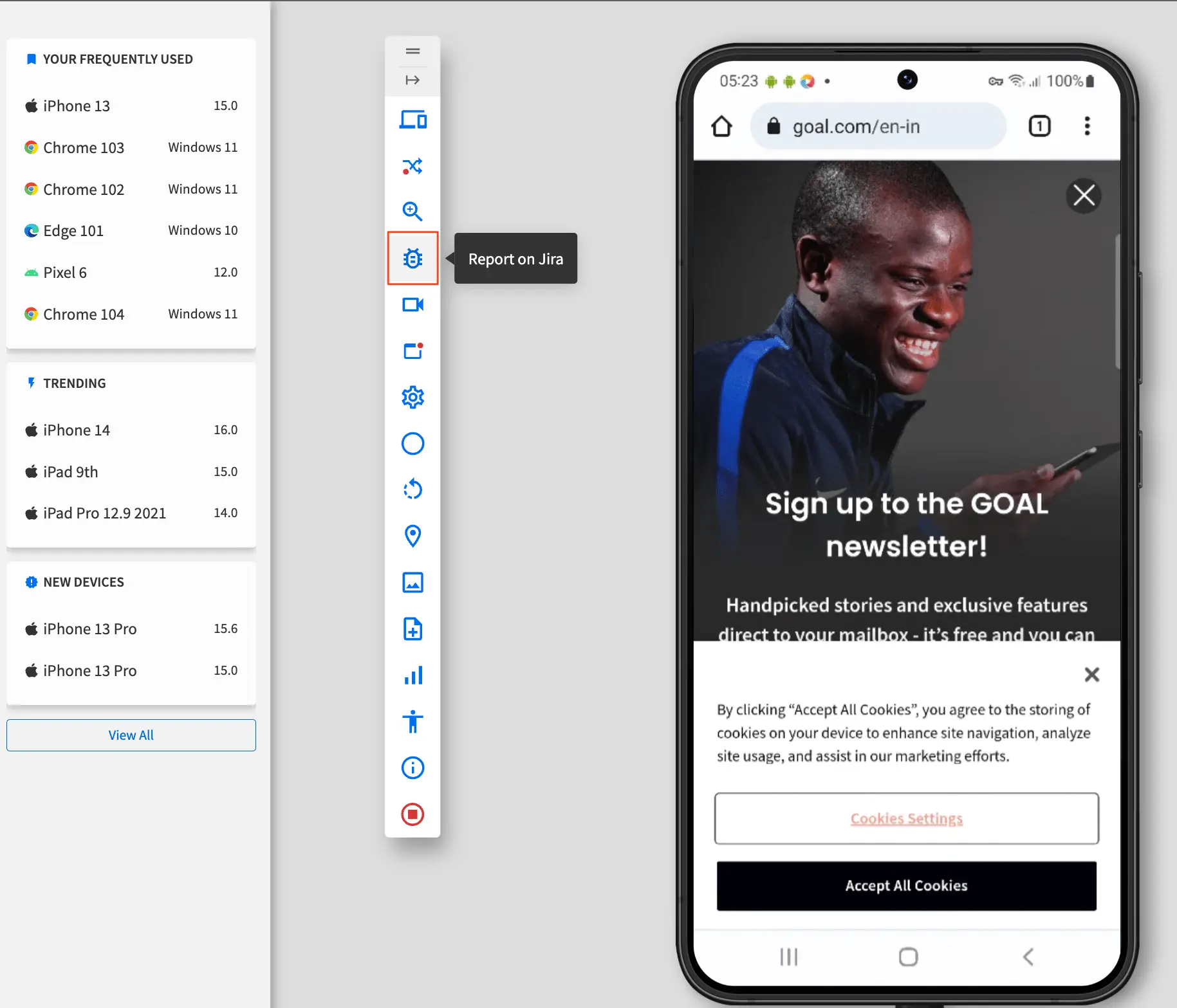 Click Report on Jira