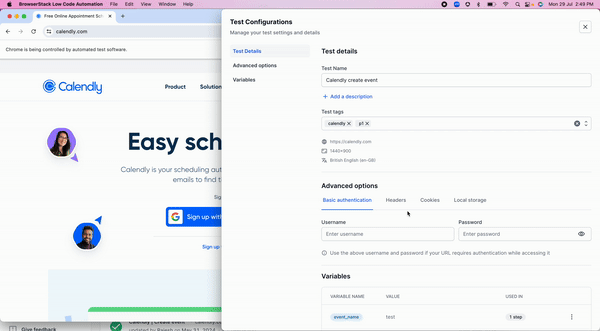 Add test configurations