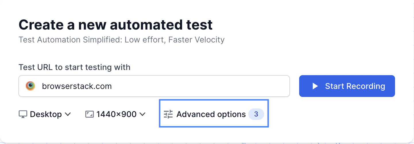 Configure advanced options