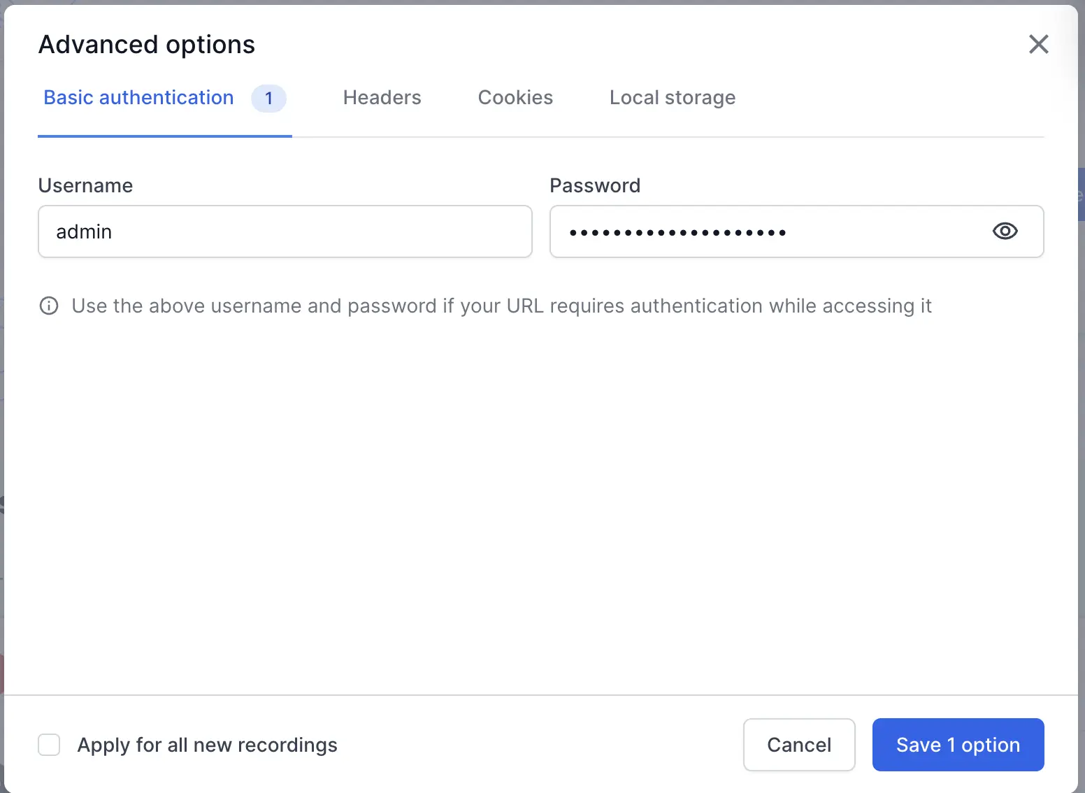 Set up basic authentication