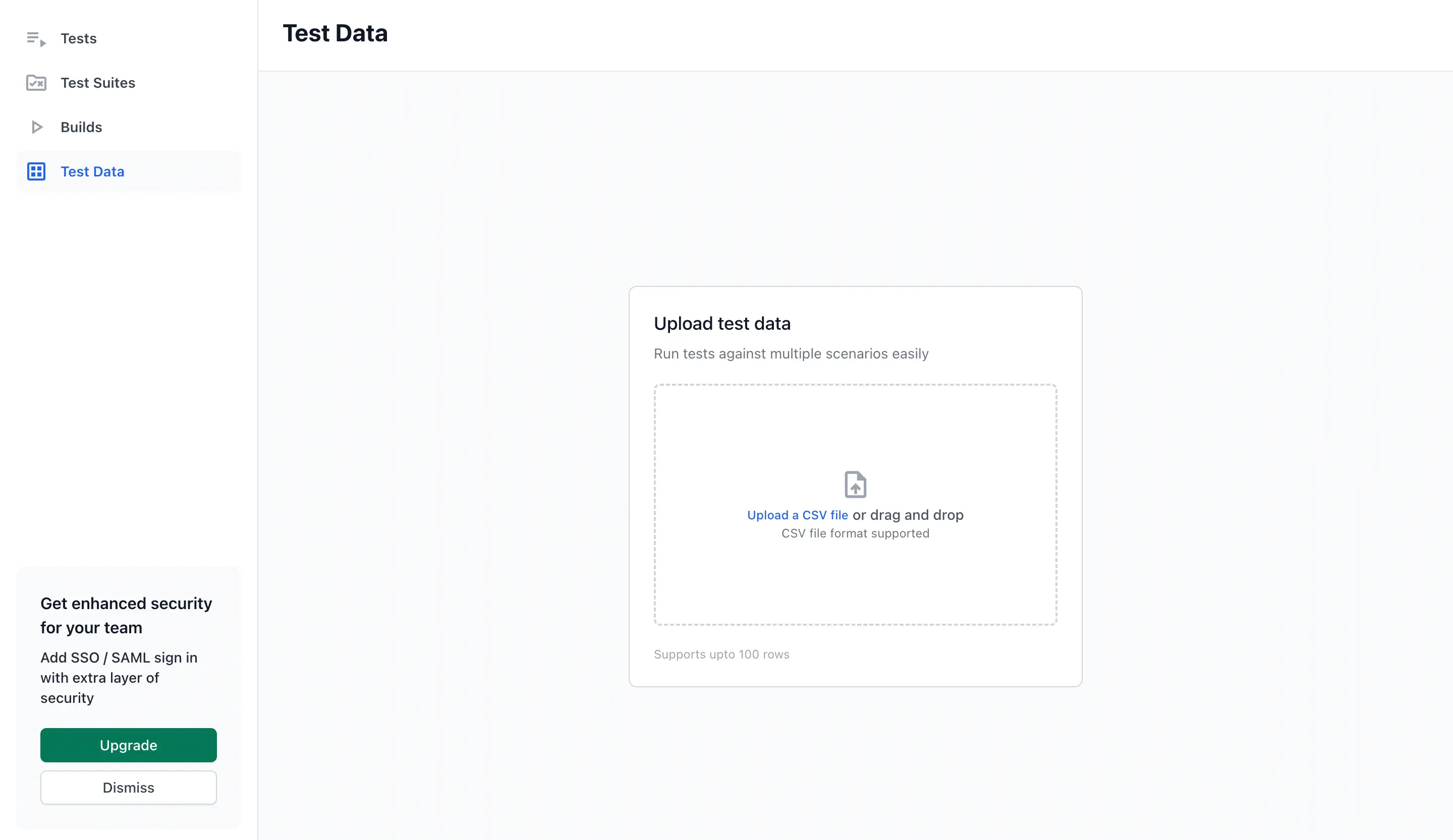 Upload csv file