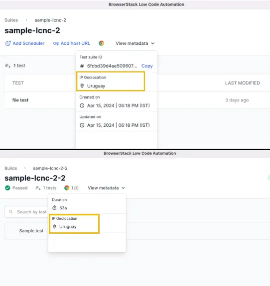 View the configured IP Geolocation
