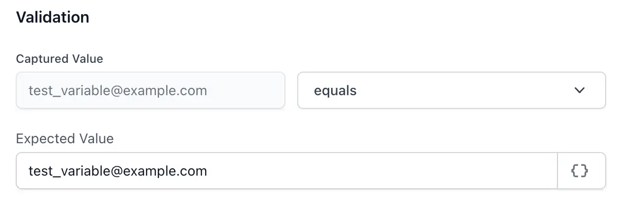 Import variable in text validation
