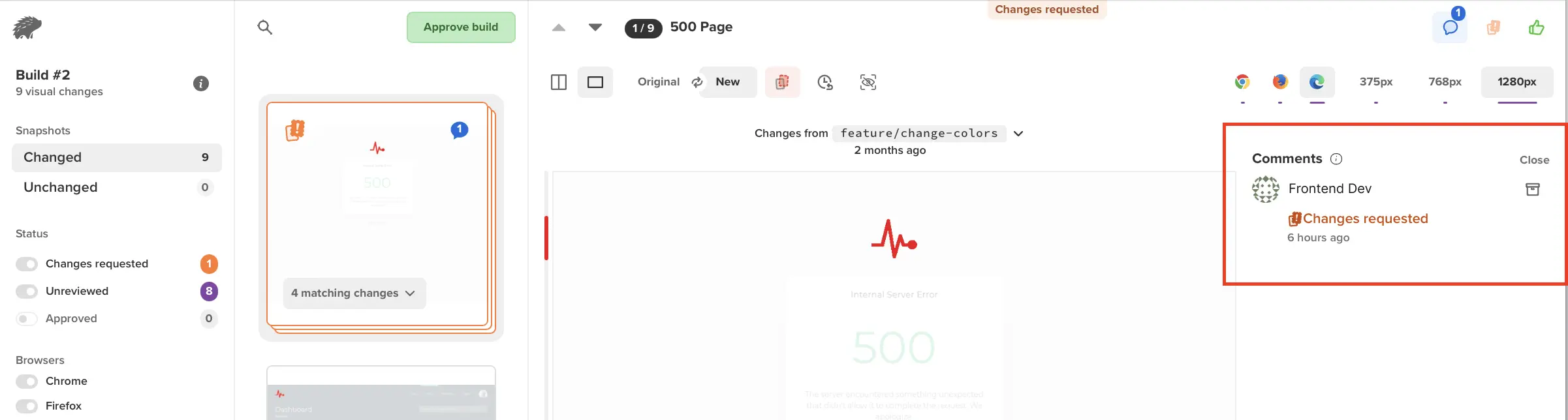 Request Changes - Comments