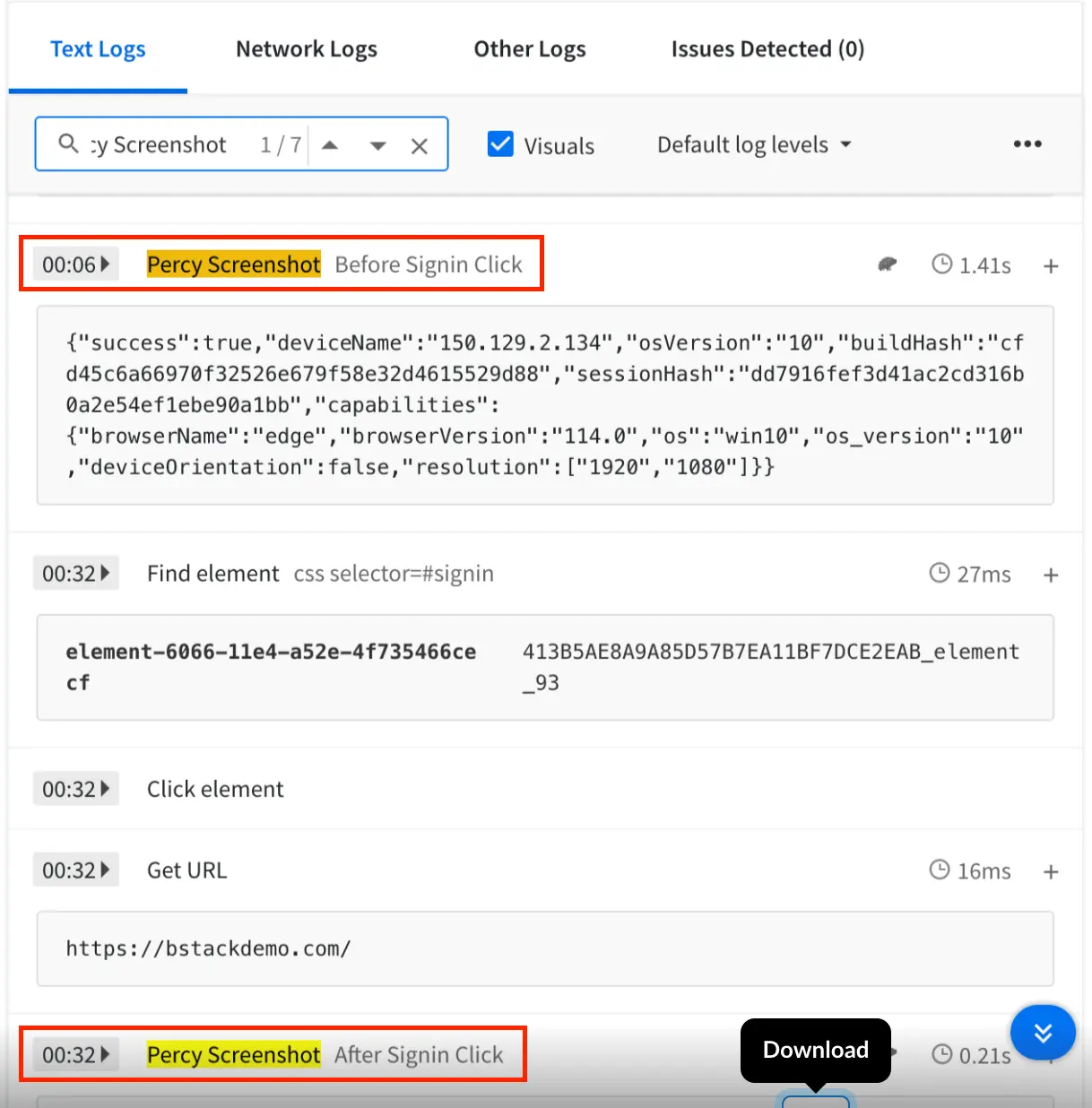 Automate text logs