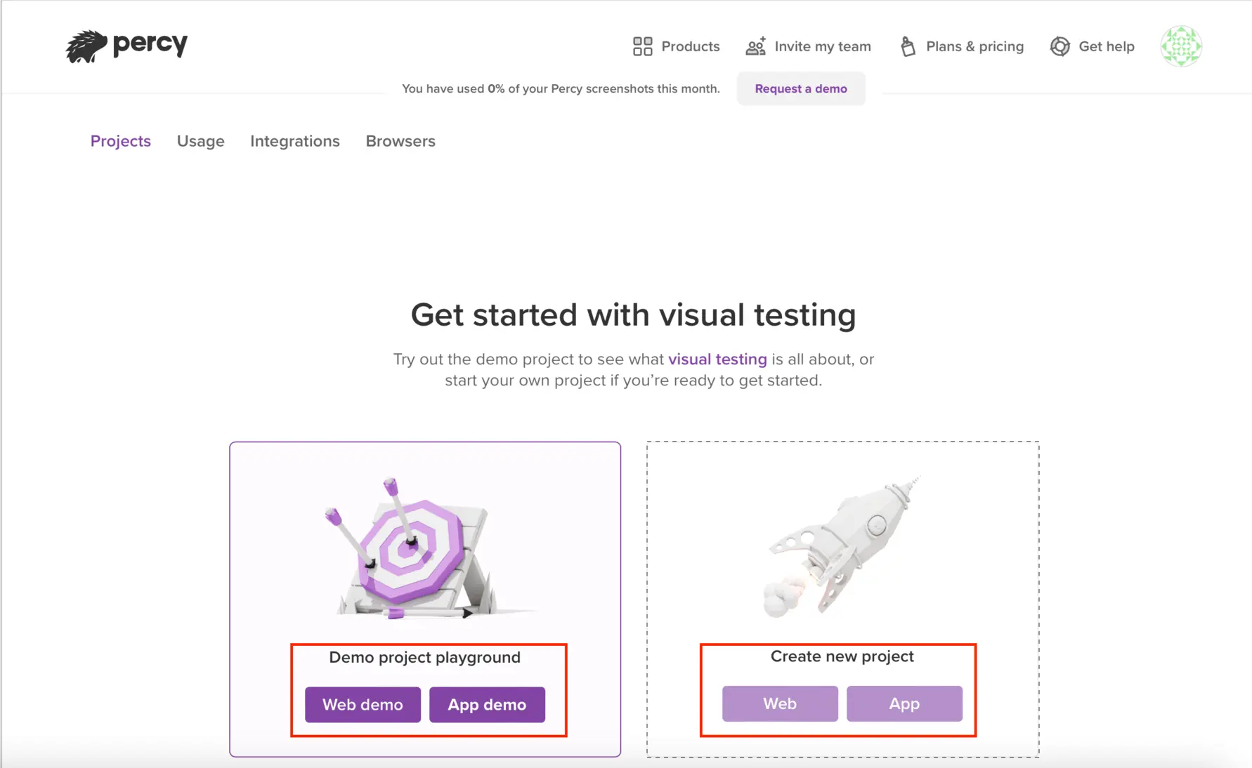 View or create project