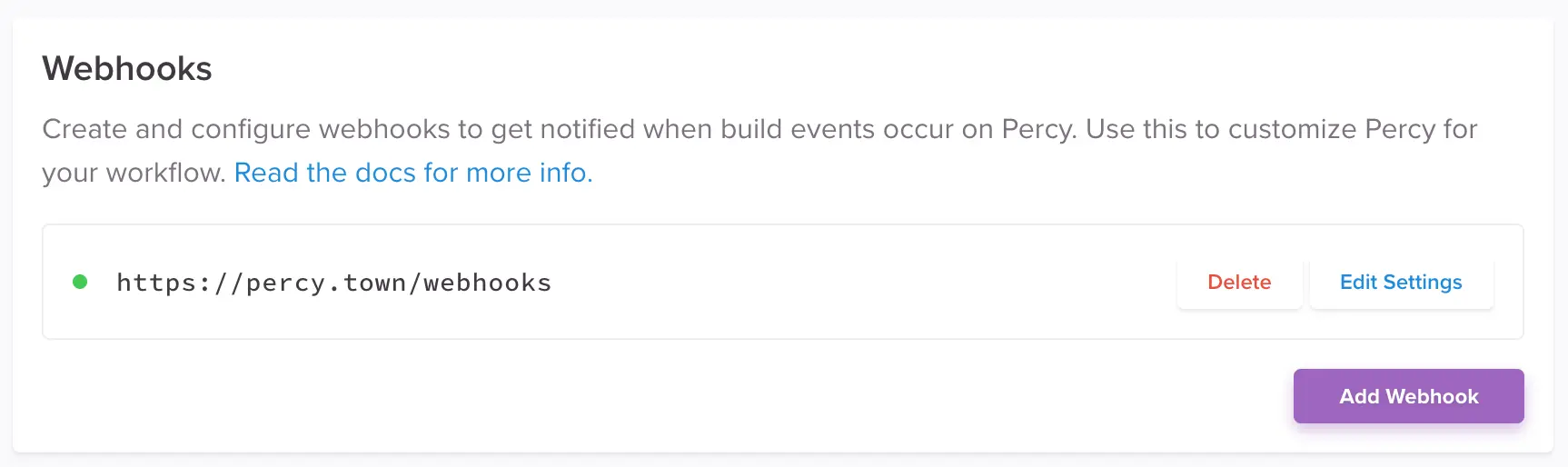 Create a Webhook configuration