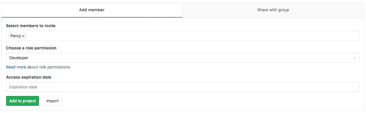 Add bot user to project