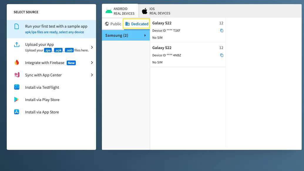 Assign devices to teams