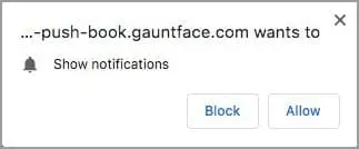 popup for notification permission