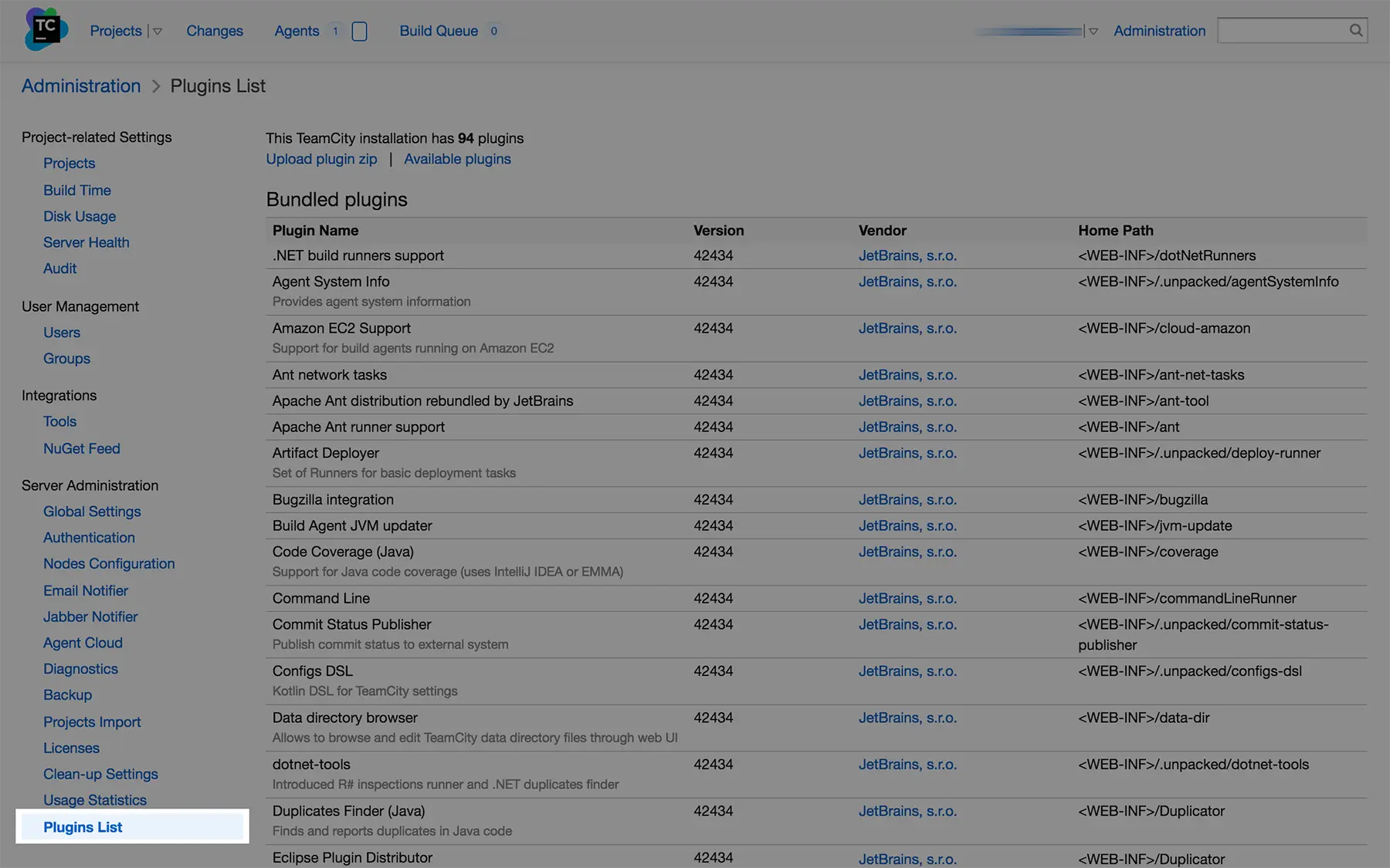 Highlighting plugins list in Jenkins Administration