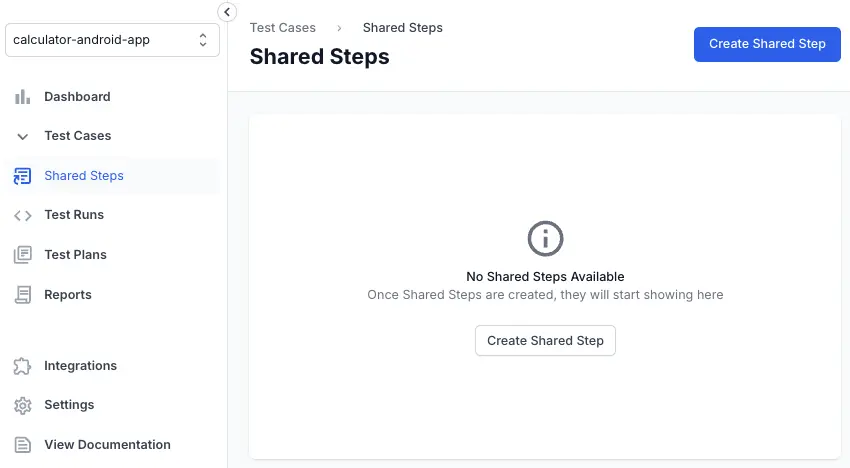 Create Shared Step