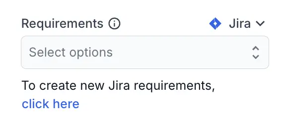 Select click here to open the Jira Issue linking dialog