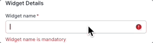 Give your widget a suitable name