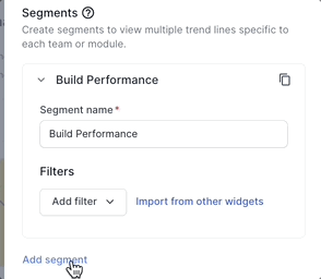 Add a segment to the build performance widget