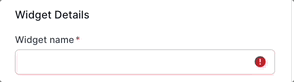 Give your widget a suitable name