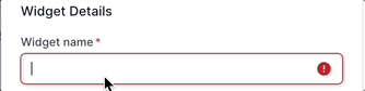 Give your widget a suitable name