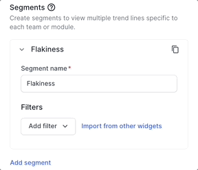 Add segments in your widget