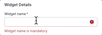 Give your widget a suitable name