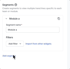 Add segments in your widget