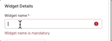 Give your widget a suitable name