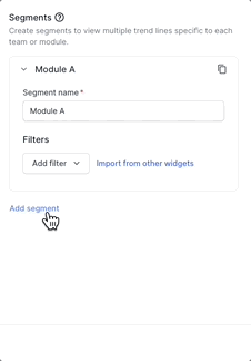 Add segments in your widget