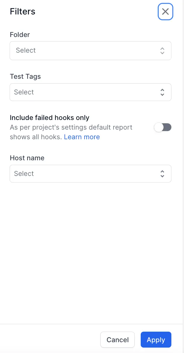 Filter build insights