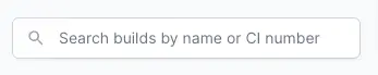 Search bar to find builds