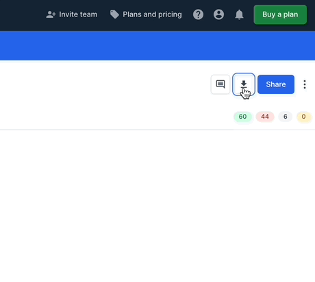 Demo of download and share features