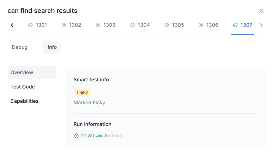 Info view overview