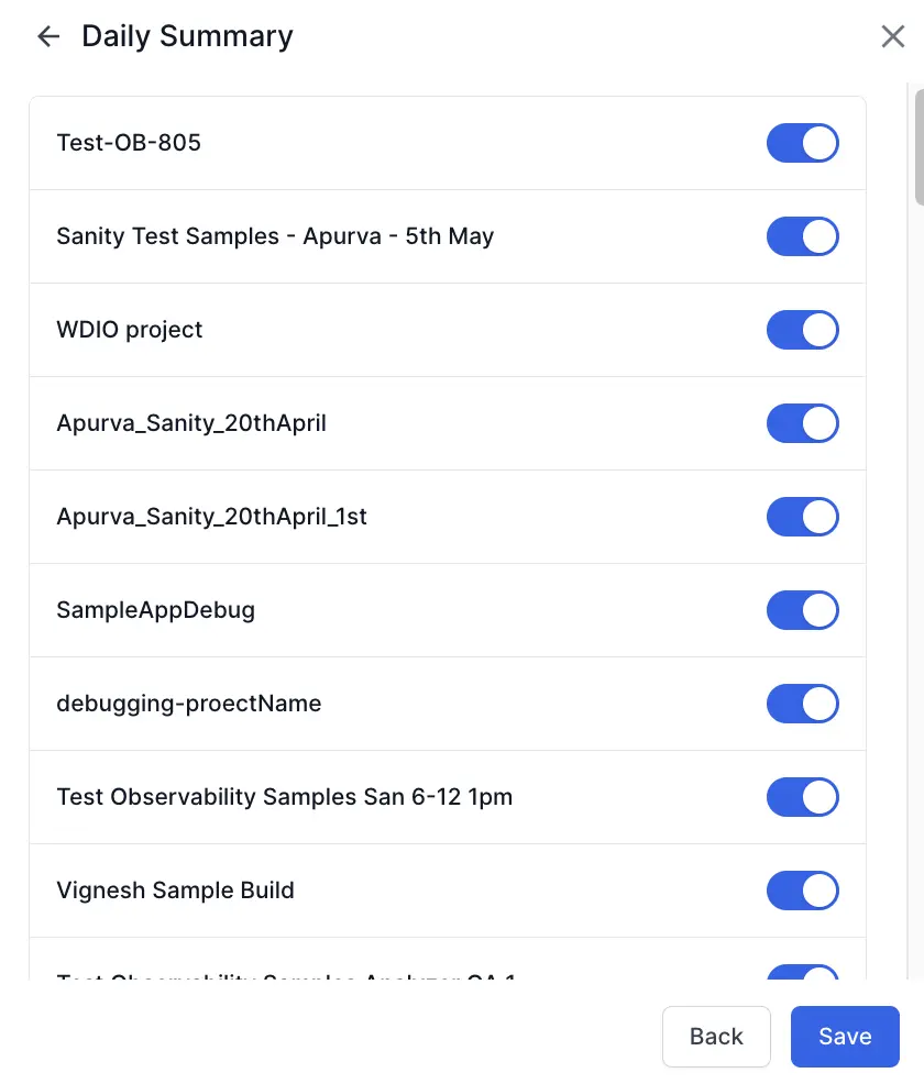 Email Notifications - Daily Summary config