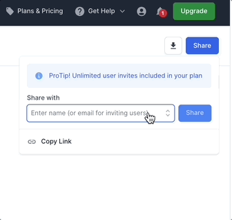Share with a user