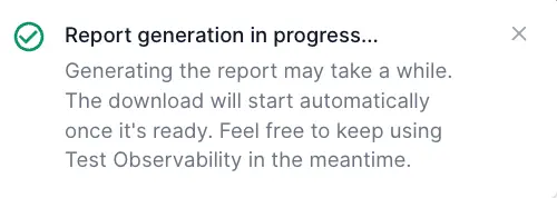 Report being generated